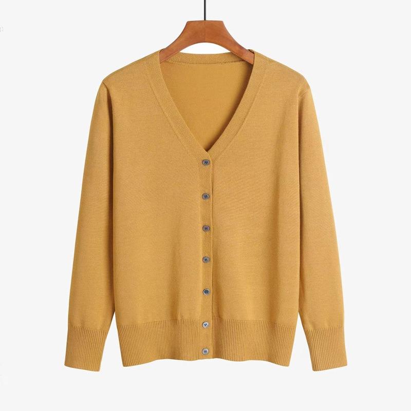 Women S Long Sleeve V Neck Cardigan Sweater Casual Style