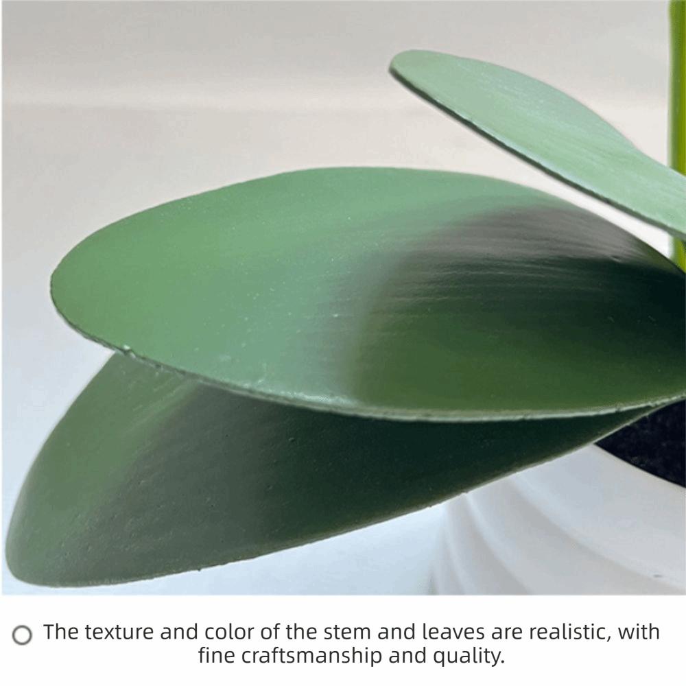 White Flower Pot Artificial Orchid Bonsai Multi-Bloom Artificial Faux Plants  Home Decor