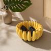Burr-free Kitchen Bowl 3D Printed Banana Fruit Bowl, Large Capacity Tray Holder, Decorative Candy Snack Shape Food Serving Plate for Kitchen,