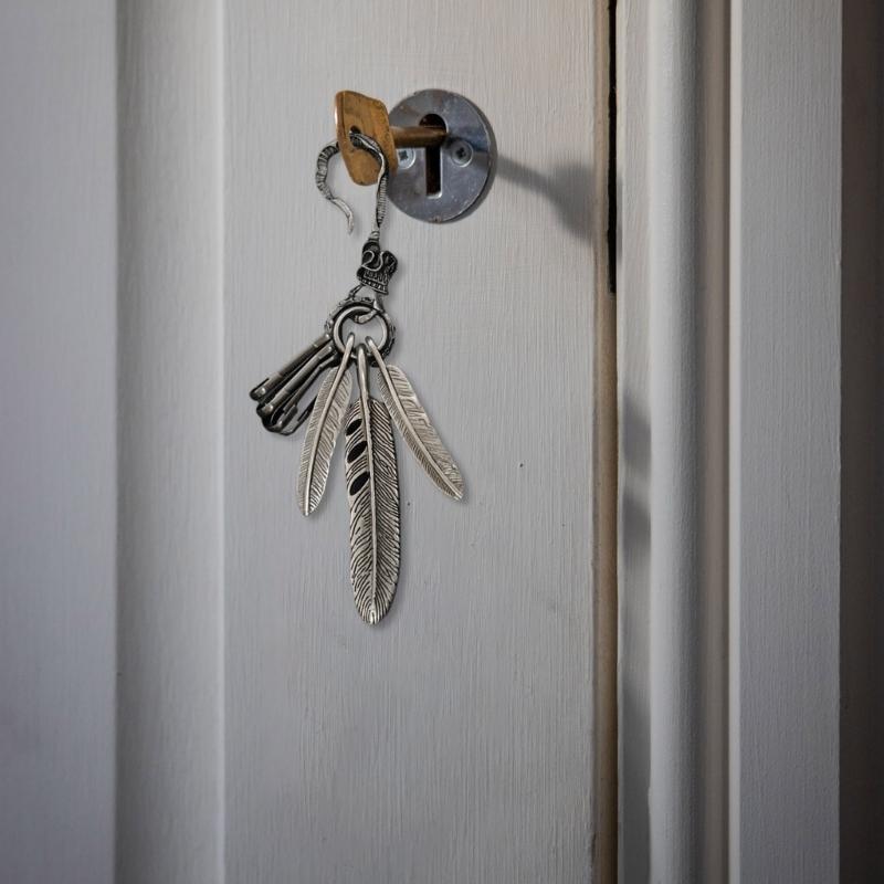 Vintage Stile Ästhetischer Feder Schlüsselanhänger Anhänger Mit Türkis Kreative Designs für Modebegeisterte Täglichen Gebrauch