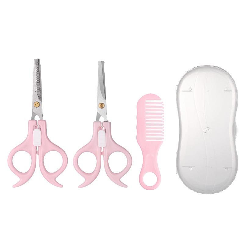 Children's Home Haircutting Scissors Set with Thinning and Flat Cut Tools for Babies and Infants