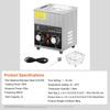 Pulitore Ultrasuoni 2-30L 40KHz con Riscaldatore Timer per Pulizia Gioielli Controllo a Manopola Occhiali Anelli Protesi Denti Strumenti Musicali