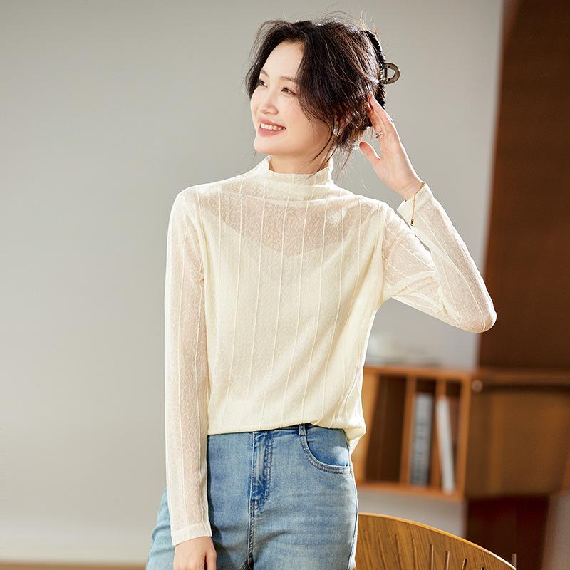 Damen Rollkragen Warm Schlankmachend Langarm T-Shirt - Herbstkollektion 2025