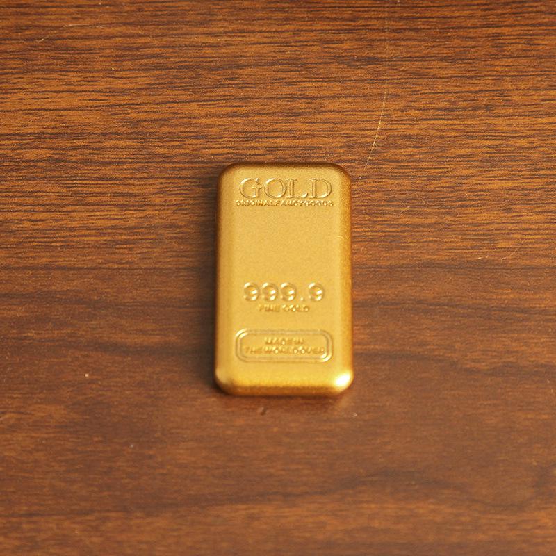 Large Simulation Gold Bar Ornament - Solid Sand Gold Brick for Bank or Shop Display