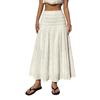 Womens Boho Ruffle Long Skirts, High Waisted A-Line Elastic Summer Vacation Casual Maxi Beach Skirt 2026