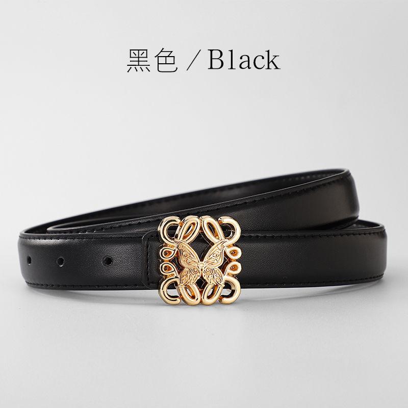 Stylish Women's Casual Versatile Korean Fashion Decorative Belts For Jeans In Smooth Leather