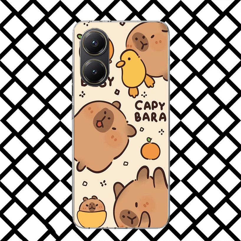 Funny Capybara Cartoon Animal Phone Case for Xiaomi Poco F7 Ultra X7 X6 X5 Pro X4 Gt M8 M7 Redmi 15 15C 13 13C 12 12C Soft Cover