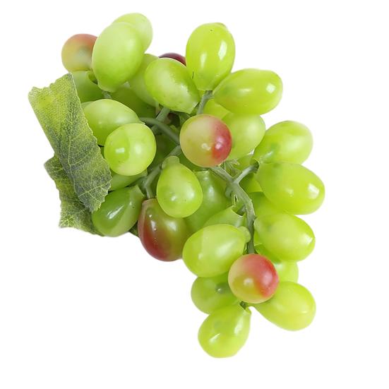 

1 Bunch Fake Grape Artificial Plastic Lifelike Faux Fruit Home Garden Decoration зелений