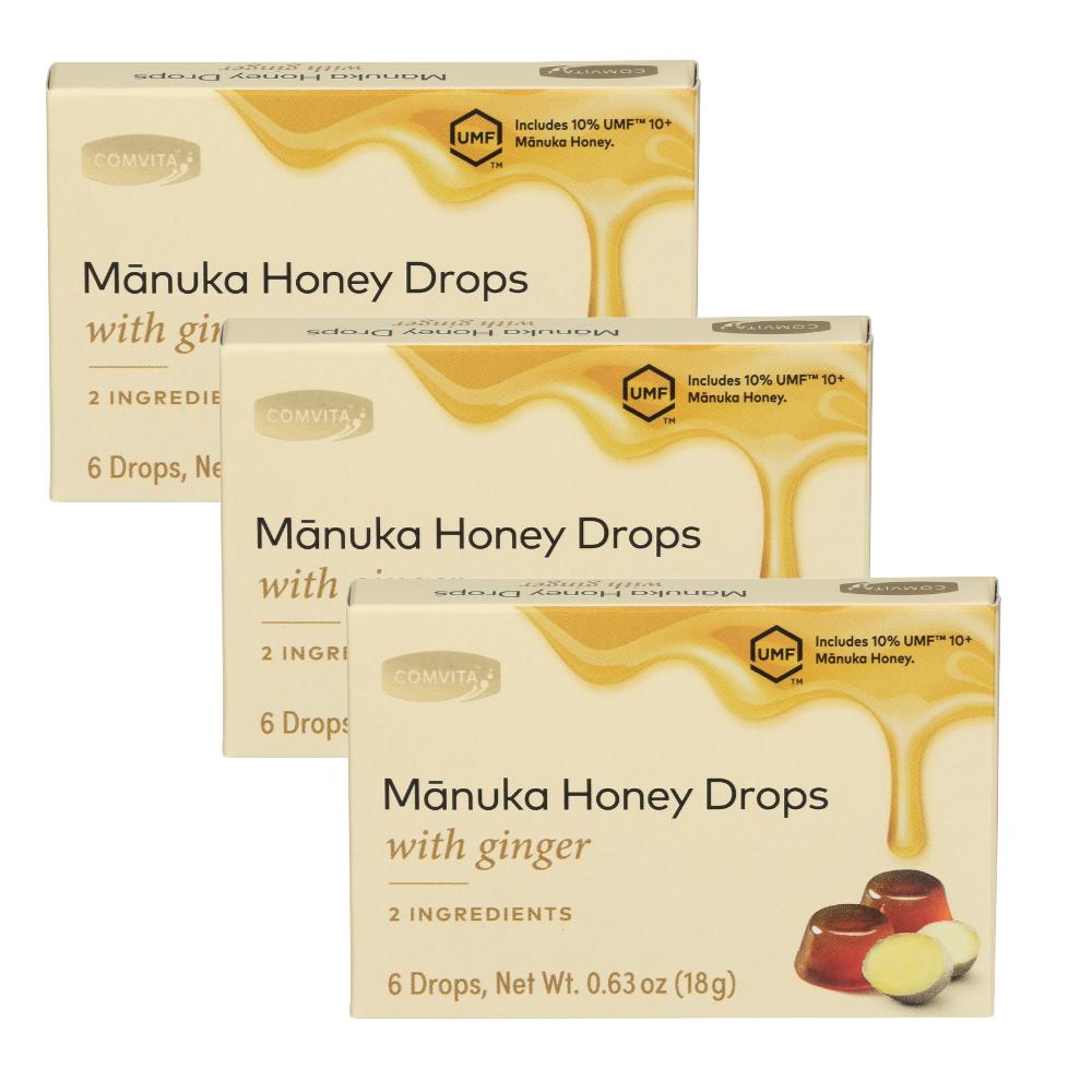 Comvita Manuka Honey UMF10+ Ginger Lozenges 6 Pcs 3 Boxes 18g