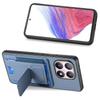 For Xiaomi 15T Case with Card Holder Kickstand Fiber Pattern Leather Back Cover