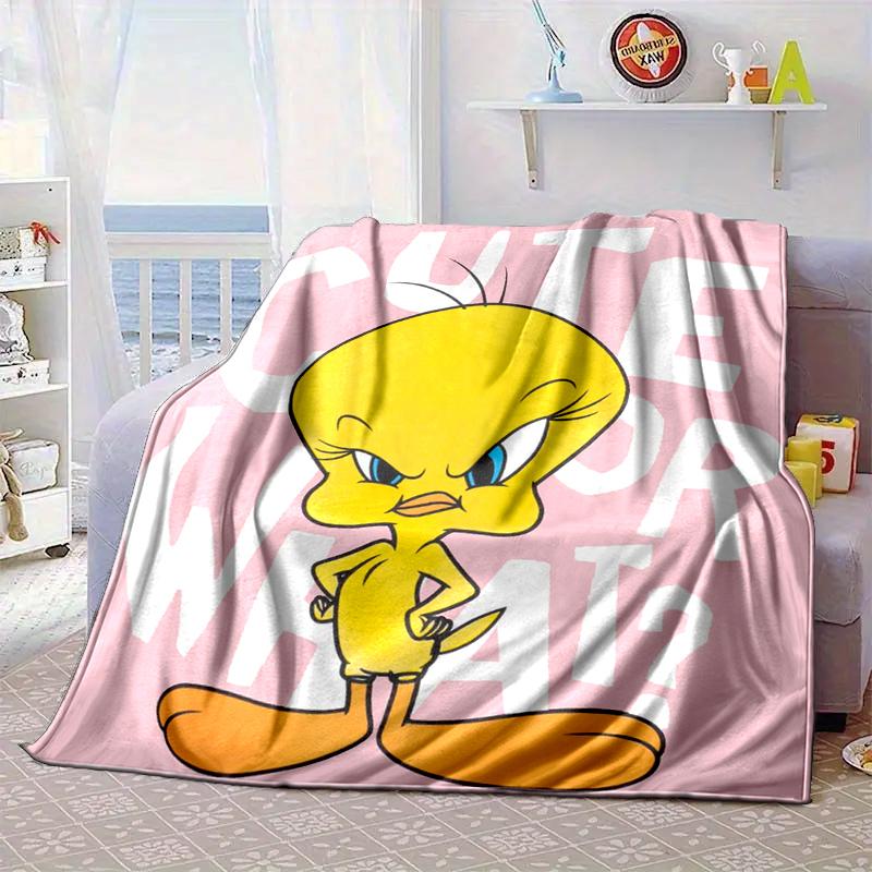 Yellow Bird Blanket Flannel Blanket for bed, sofa, Camping, Hiking, Picnic Essentials, gift for family Fan gifts