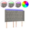 VidaXL LED Headboard Bedroom Furniture Double Bed Accessory Head of Bed Frame Interior Light Grey 3124438