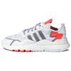 Adidas Originals Nite Jogger Fabric Sports Versatile Non-Slip Breathable Low-Top Lifestyle Casual Shoes Unisex Sneaker White Gray Pink FV1310