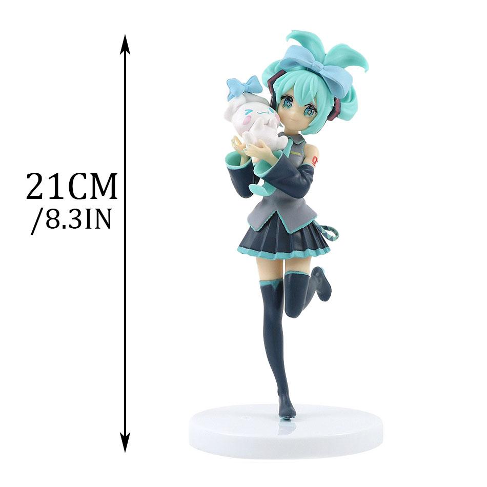 Heet 21CM Anime Hatsune Miku X Cinnamoroll Figuur Anime Periferie Verzamelaar Modellen Decoratieve Versieringen Kinderen Kawaii Cadeau