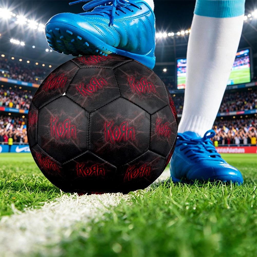 Korn Print Standard Size 5 Soccer Ball Durable Shock?Absorbing Ball For Training Match Outdoor Play