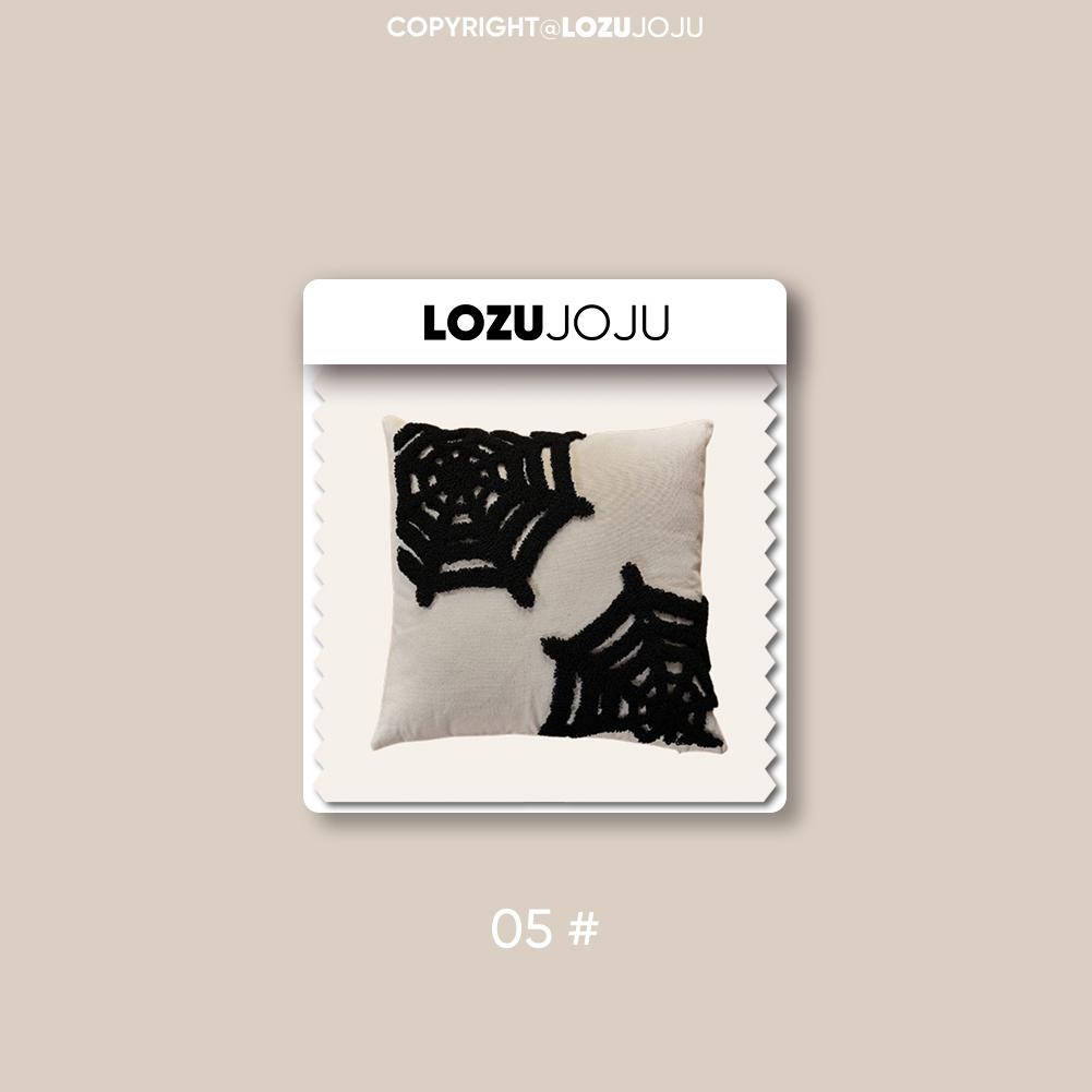 

1 шт. наволочка LOZUJOJU на Хэллоуин с мультяшным узором, из полиэстера и хлопка, вышитая наволочка для диванной подушки, для гостиной, спальни, домашнего декора W45cm x L45cm