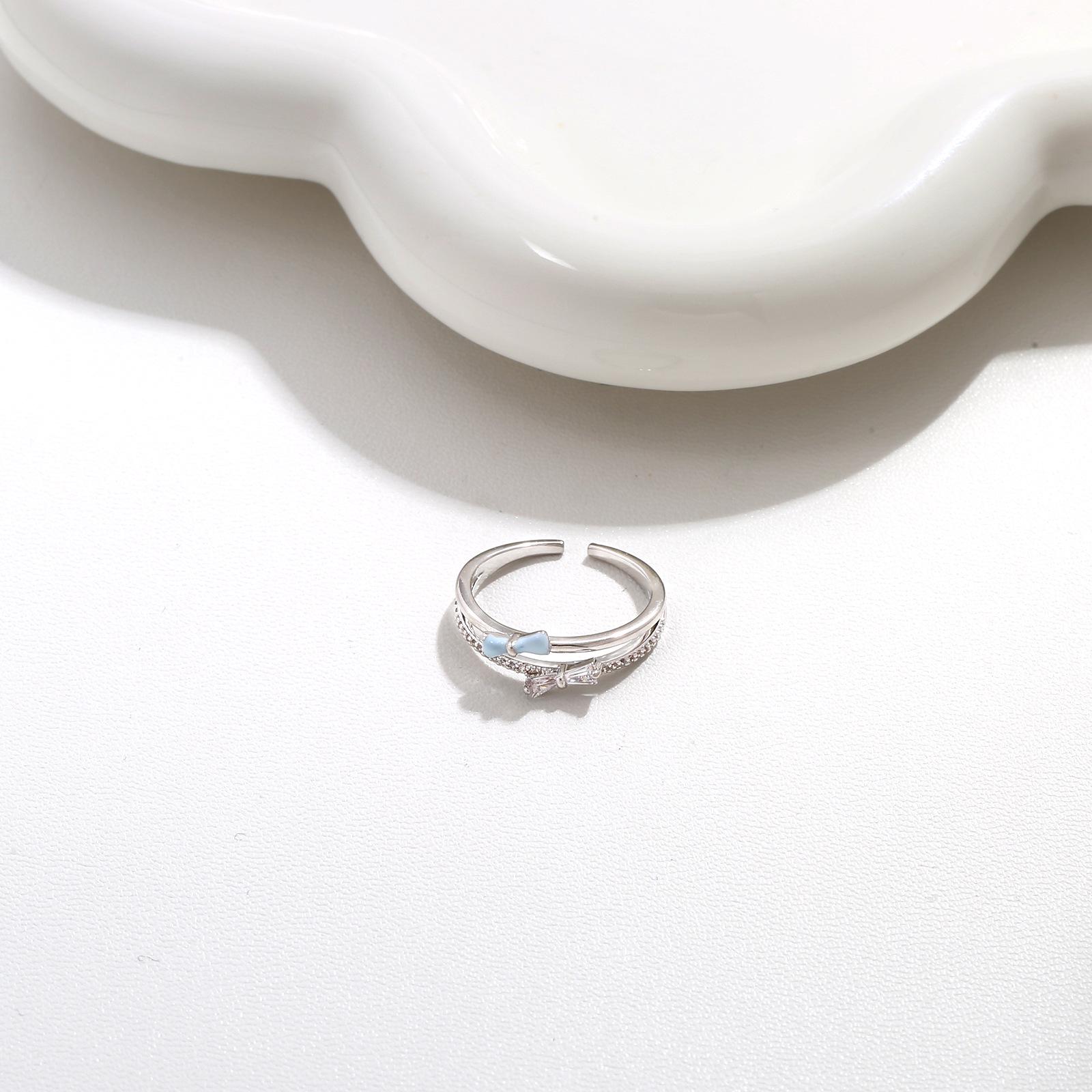 

Милое кольцо на открытый палец с цирконом-бантиком: Роскошный стиль высокого класса с индивидуальностью и дизайном с капельным маслом