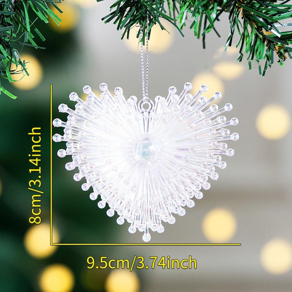 Neue Kunststoff-Weihnachtskristall-Anhänger Funkelnde DIY-Kristall-Hänge-Weihnachtsbaumschmuck Weihnachtsdekorationen