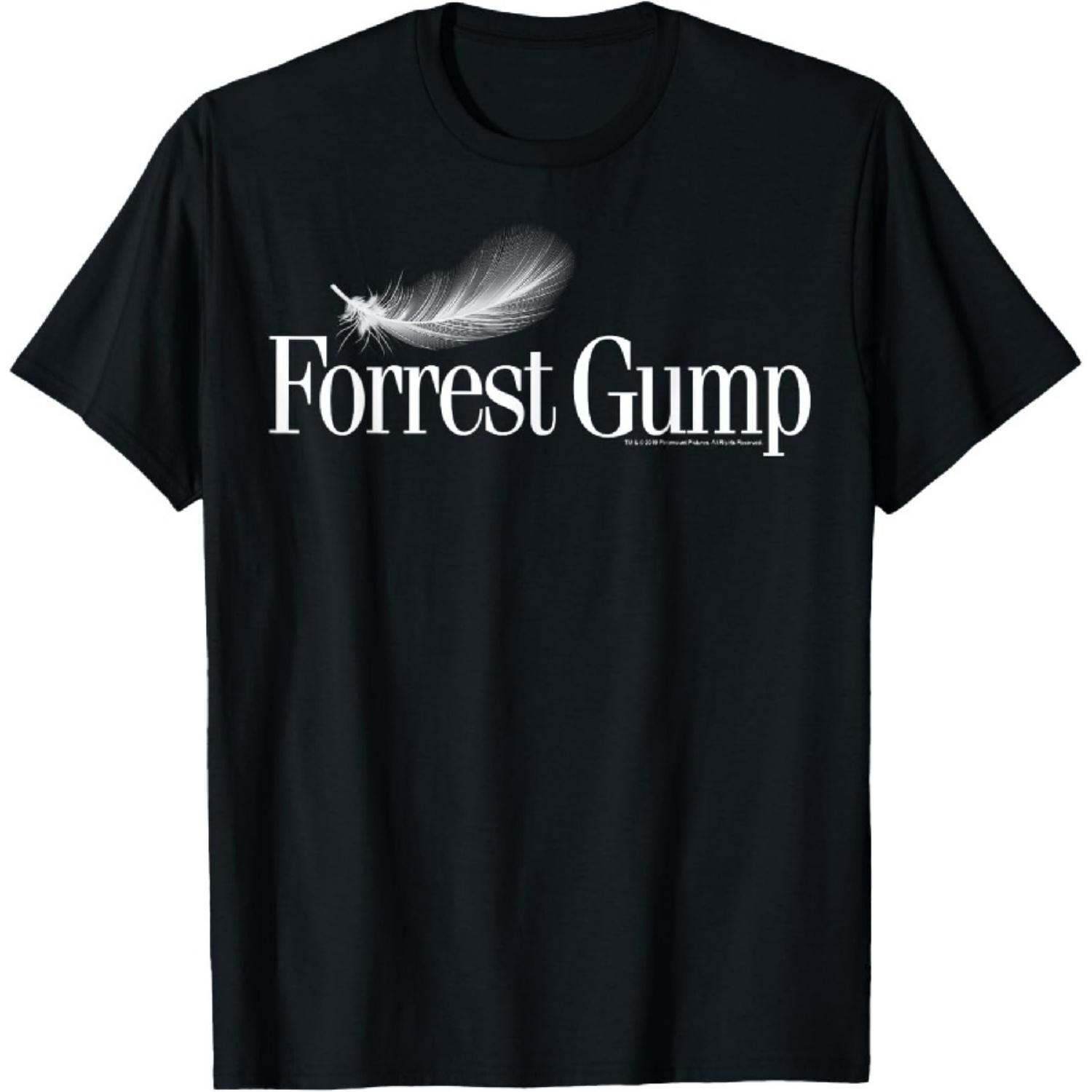 Forrest Gump Feather Title Logo T-Shirt S