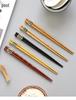 5 Pairs Japanese Wooden Chopsticks Set - Five Colors, Pointed Tip, Gift Box