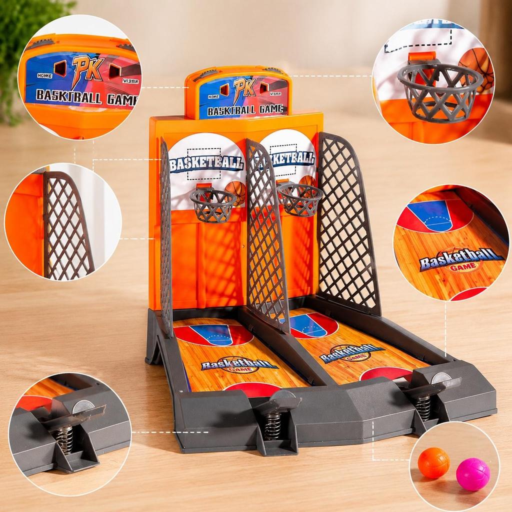 Tabletop Basketball Game for Kids, Two Player Mini Desktop Toy