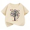 2026 Kids Pure Cotton Round Neck Short-Sleeve Top Star Patterned Printed T-shirt Y2K Trendy Girls' Summer T-shirt Girls Clothing
