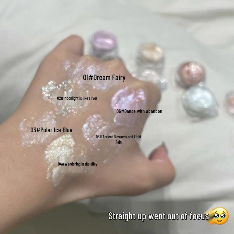 Jelly Liquid Single-Color Eyeshadow: Burst Flash Highlight, Super Flash Pearl Glitter