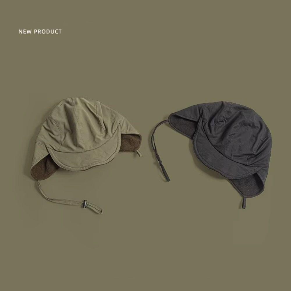 Winter Cap Earflap Hat Ear Protection Velvet Pilot Hat Lei Feng Cap Bonnet Hat  Outdoor Sports