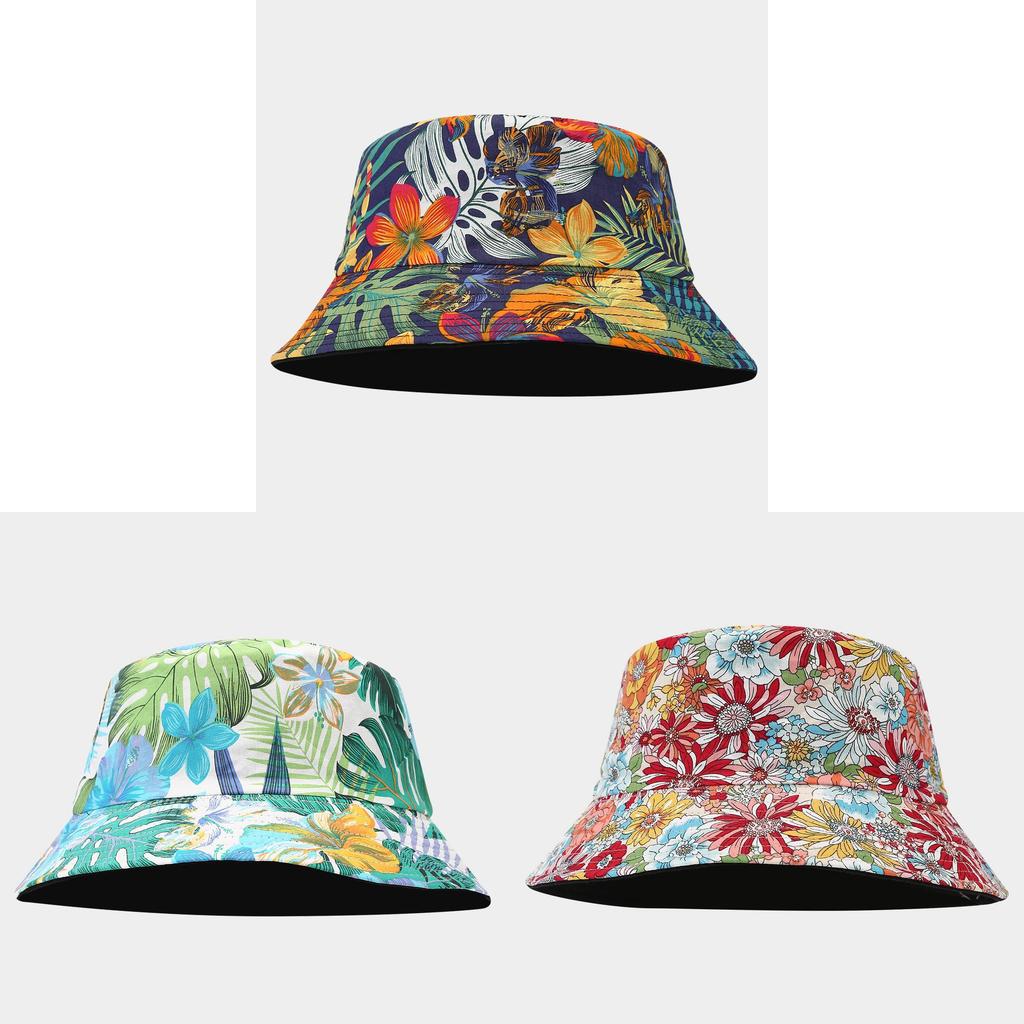 Outdoor Cotton Printed Wide Brim Fisherman Hat For Sun Protection And Breathability