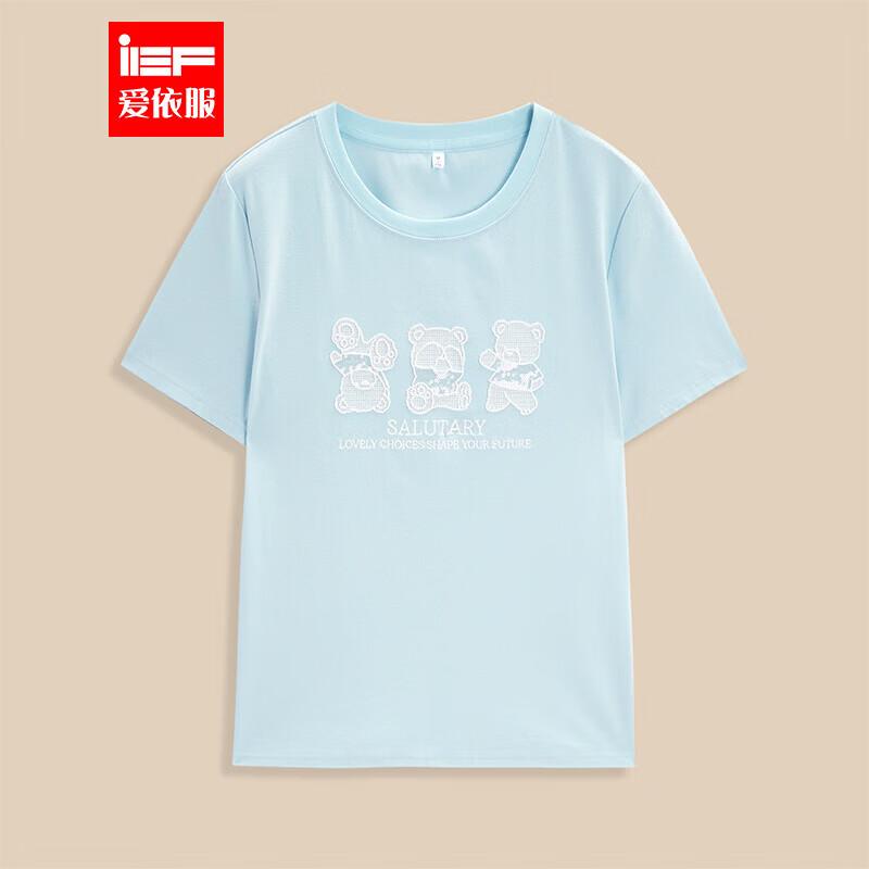 

IEF 2026 Summer Print Round Neck Women s T-Shirt M