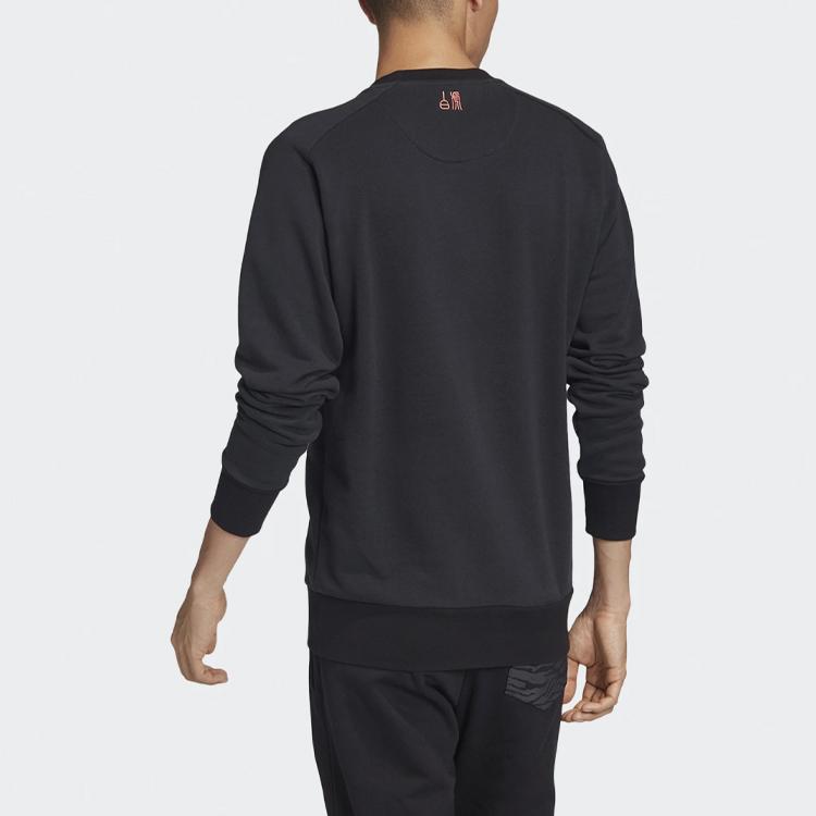 Adidas Juventus Football Sports Pullover Knit Sweatshirt Men Tops Black FI4887