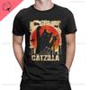 Vtipné Catzilla Japonsko Kočka Kotě Milovník Pánské Tričko Pánské Ležérní Trička Léto Hombre Nadměrné Tričko Harajuku Tričko Pánské Oblečení