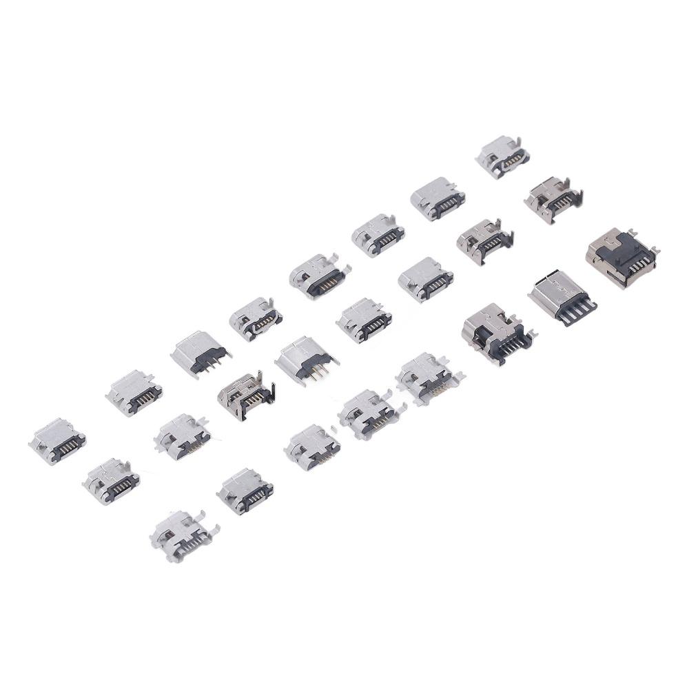 240Pcs with Storage Box Micro USB Connector Set Micro USB Connector Electronic Devices