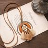 Bohemian Long Tassel Necklace Vintage Niche Exotic Wooden Sweater Chain Women's Accessories