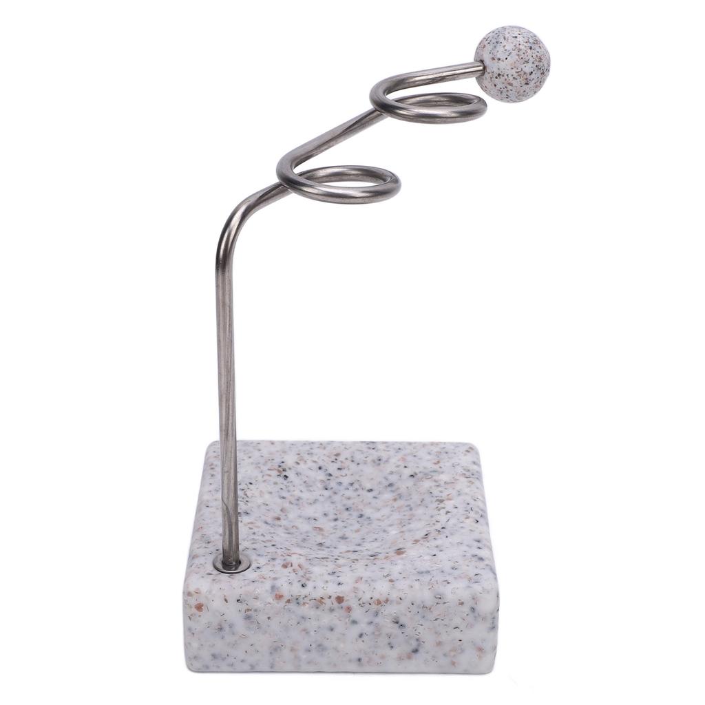 Toothbrush Holder Stainless Steel Bracket and Resin Base Cute Modern Tooth Brush Organizer for Bathroom