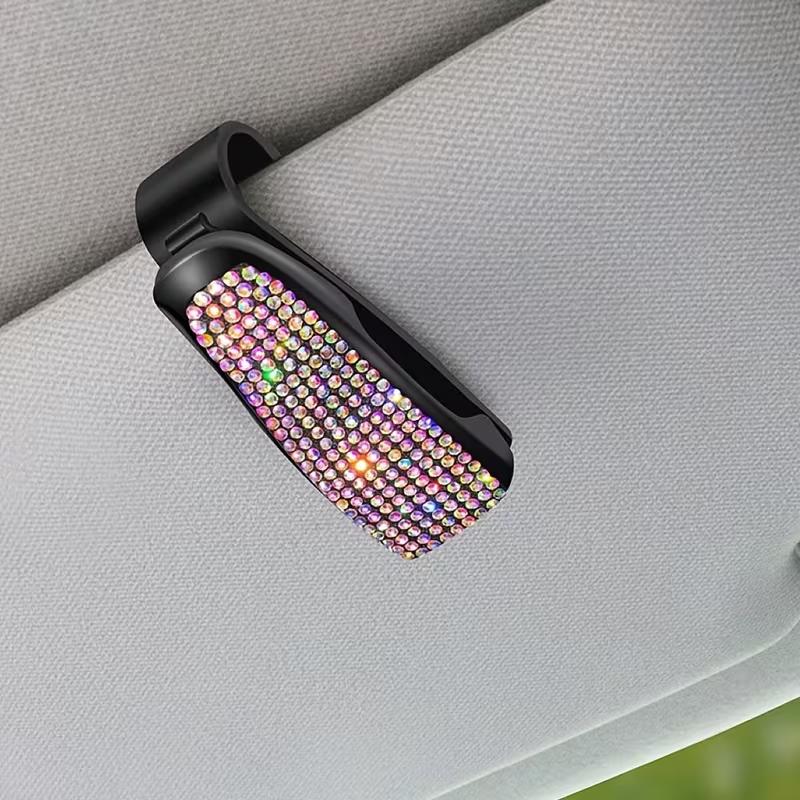 Universal Car Glasses Holder Clip Sun Visor Organizer for Sunglasses Cards Tickets Vehicle Interior Decoration