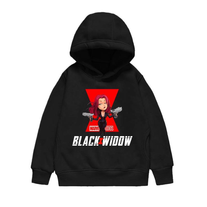 Captain America Black Widow Cartoon Anime Periphery Children's Hoodie New Style Spring and Autumn Boys and Girls Hoodies