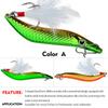 Fake baitSLarge Cast Sequins Leech Iron Plate Lure Bait Blood Groove Feather Hook Topmouth Culter Metal Sequin Fake Bait