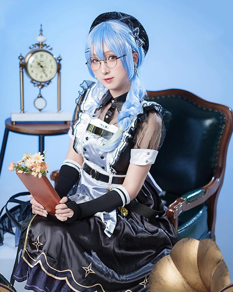 Hololive Suisei Hoshimachi Cosplay Dress Halloween Maid Outfit [Milky Time]