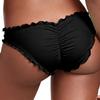 1 Piece Solid Women Bikini Bottoms Vintage Mid Waist Butts Briefs Swimsuits Panty