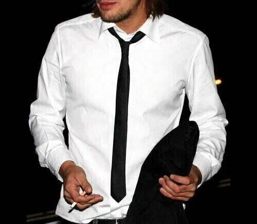 

Мужской черный кожаный галстук из натуральной овчины, стильный, для свадебной вечеринки чёрный