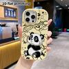 Phone Case: 2D Flat, Suitable for iPhone 18 17 16 15 14 13 Pro Protective Case, Black and White Panda, Perfect Holiday Gift for Christmas and Hallowee