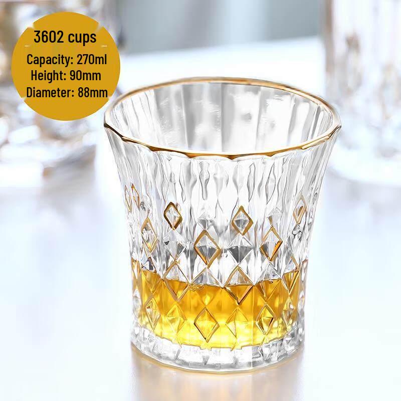 HA Gold-Painted Whiskey Glass