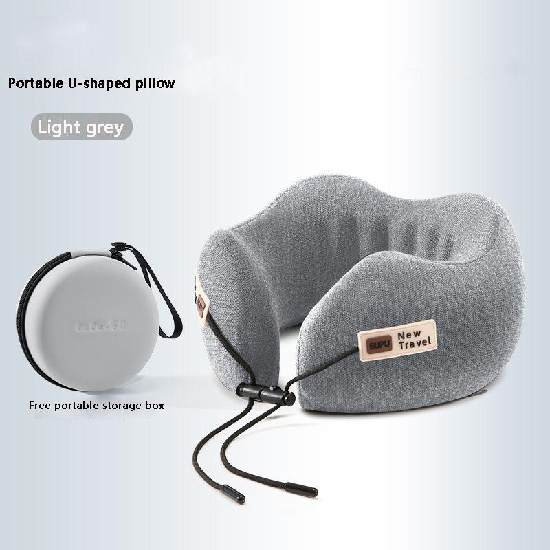 Memory Foam Neck Pillow Cervical Vertebra Travel Portable Noon Break Aircraft U Type Of Pillow Sleep Camping Pillow Carry Bag