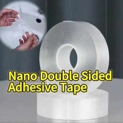 Nano Double Sided Adhesive Tape Strong High Viscosity Transparent Thicken Waterproof and Traceless Acrylic Tape Household Items