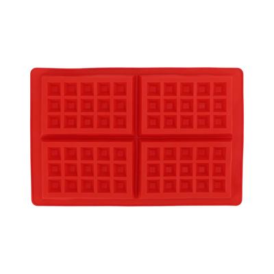 Silikonová forma na vafle Bezpečná Dobrá elasticita Snadné vyjímání z formy DIY Pečicí forma na výrobu pudinků Dortů Čokolád 4 přihrádky