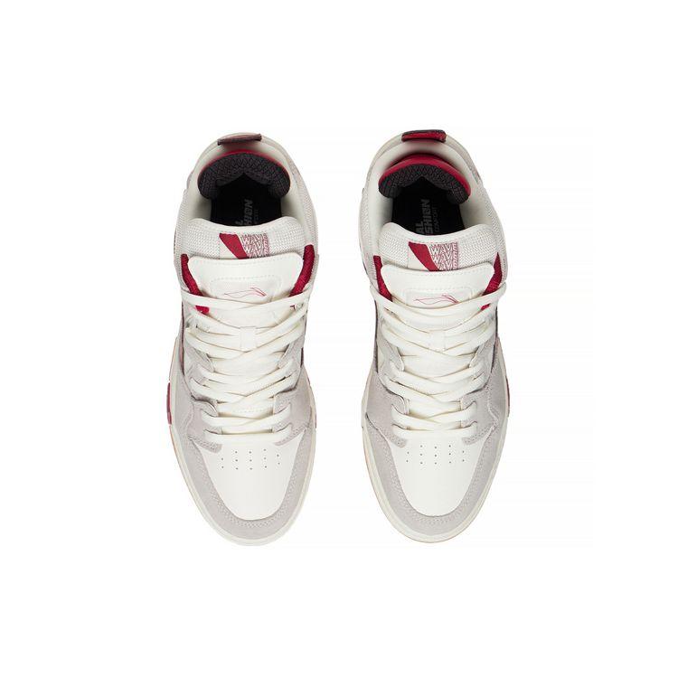 Li Ning Weiwu Pro Comfortable Casual Non-Slip Wear-Resistant Lightweight Low-Top Skate Shoes Women Sneaker Gray Red AECS060-1