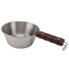 Sartén de Camping Acero Inoxidable 304 2000ML Mango de Madera Seguro Portátil para Senderismo al Aire Libre Picnic