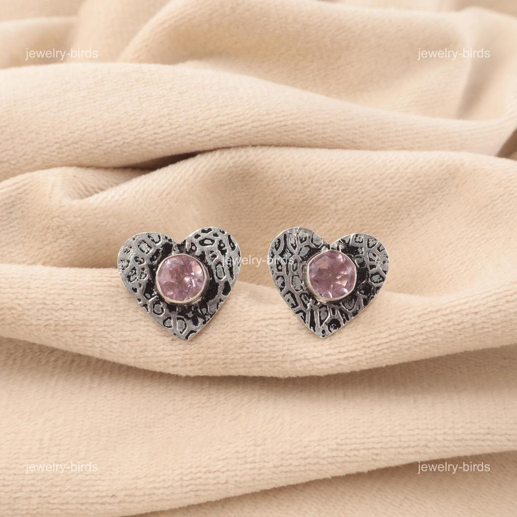 Morganite Gemstone 925 Sterling Silver Unique Engagement Stud Earrings Jewelry EE-143-6