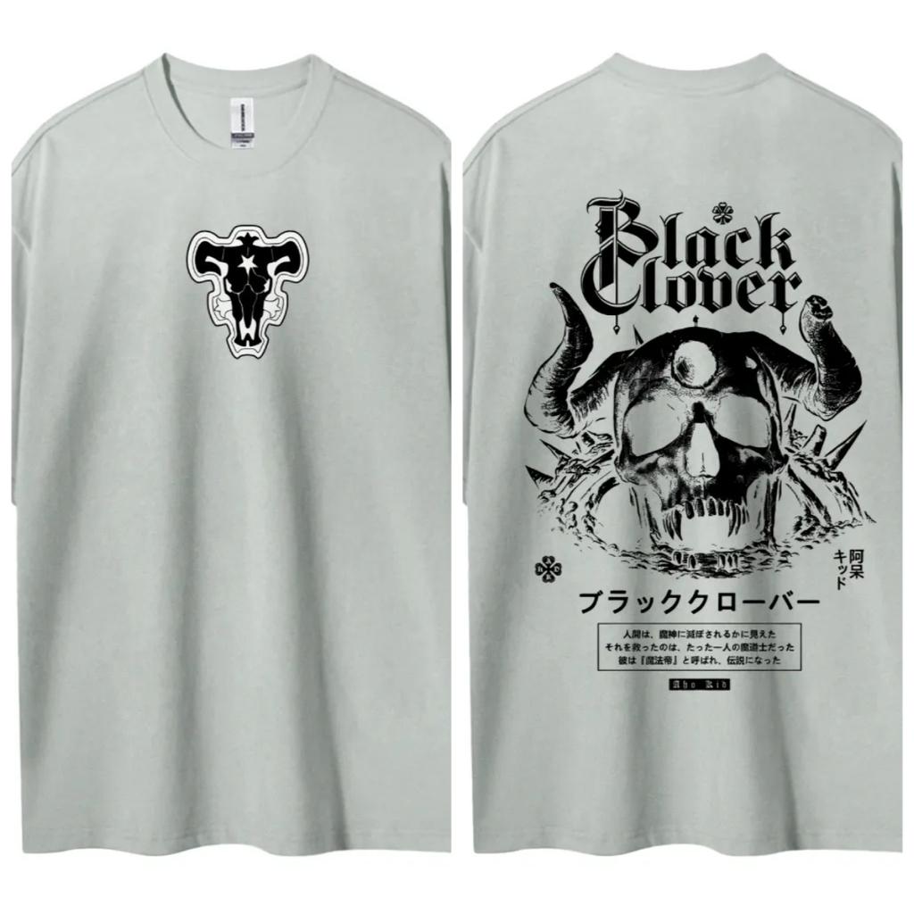 Black Clover Tshirt Mens Pure Cotton Casual  Round Neck Tshirt Short Sleeve Clothing Summer Sports Casual Short Sleeve Top